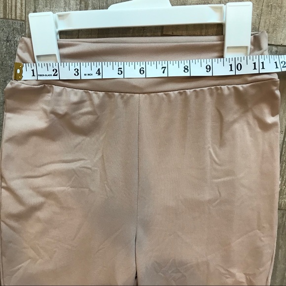 Pink stretch flare leg ruffle pants - Picture 6 of 10